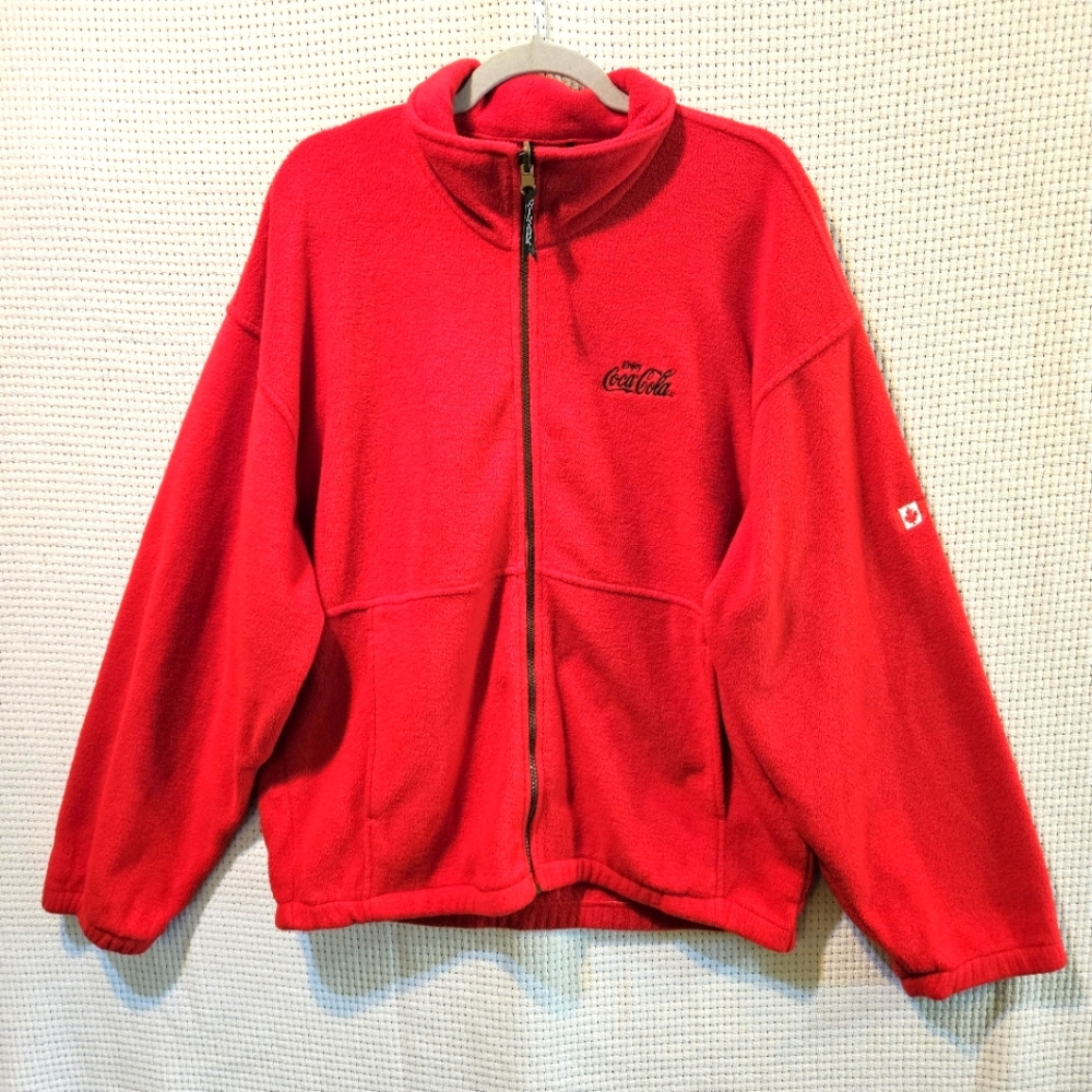 Trimark Coca-Cola Red Fleece Jacket Size Lg